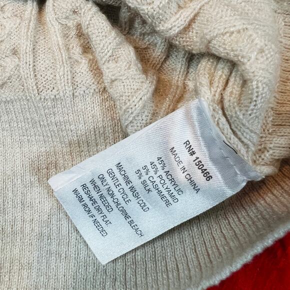 41 Hawthorn Cashmere Silk Blend V NEck Sweater Top - M - Picture 5 of 5